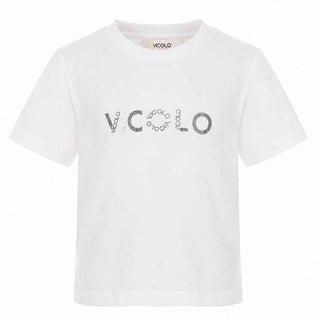 Vicolo t-shirt kids rosa con logo 3146M00416 BIANCO VICOLO 