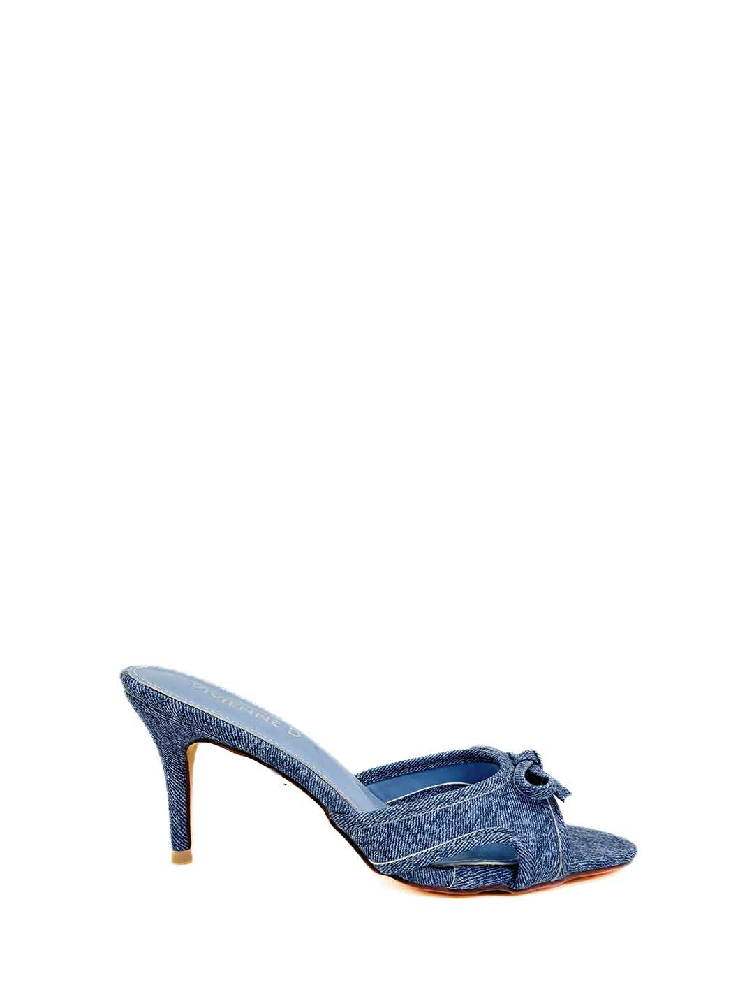 Vivienne D sabot in jeans con tacco VST026 jeans VIVIENNE D 