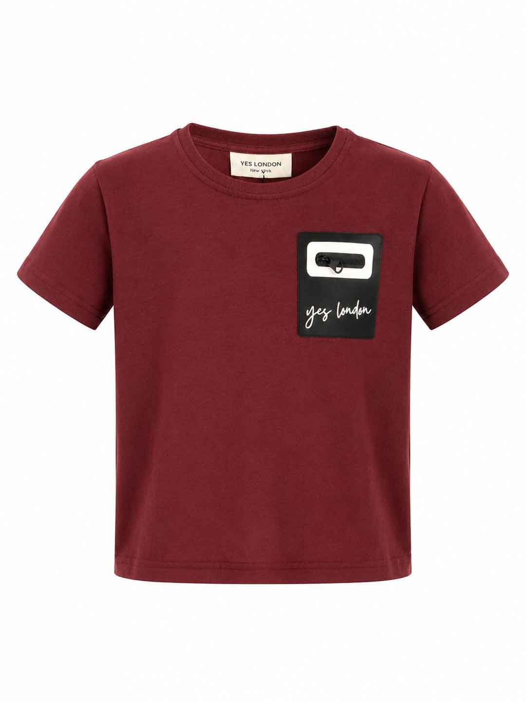 Yes London t-shirt kids bordeaux 2-16 anni JR2193-M BORDEAUX YES LONDON 