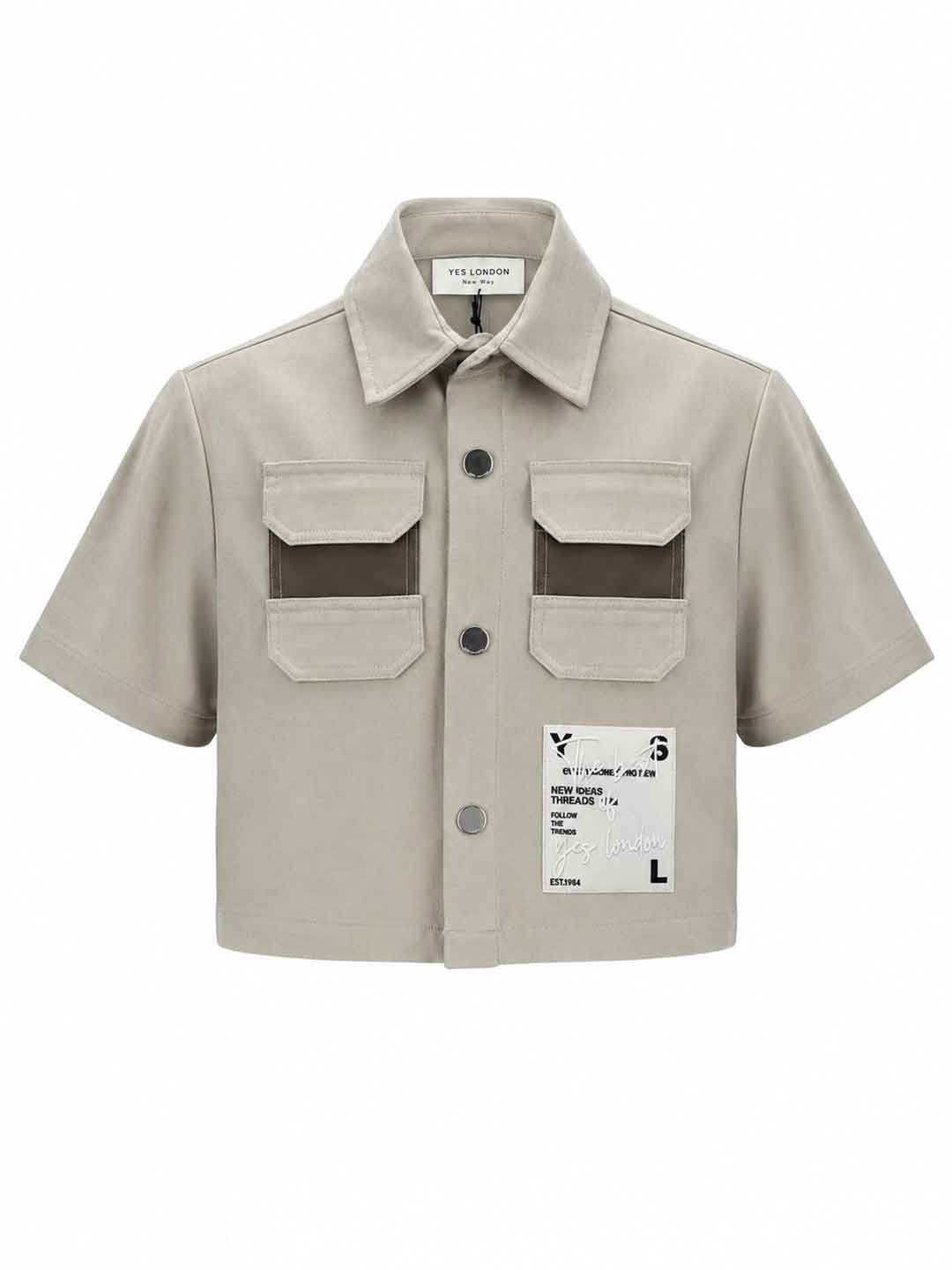 Yes London camicia kids beige 2-12 anni JR6038 BEIGE YES LONDON 