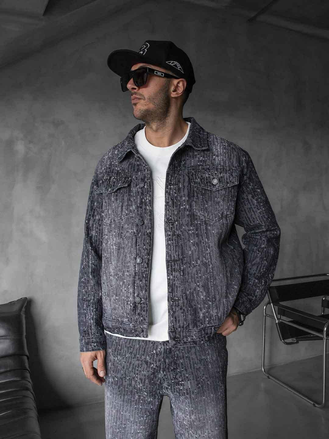 Black Island giubbino grigio in jeans 17075 GRIGIO BLACK ISLAND 