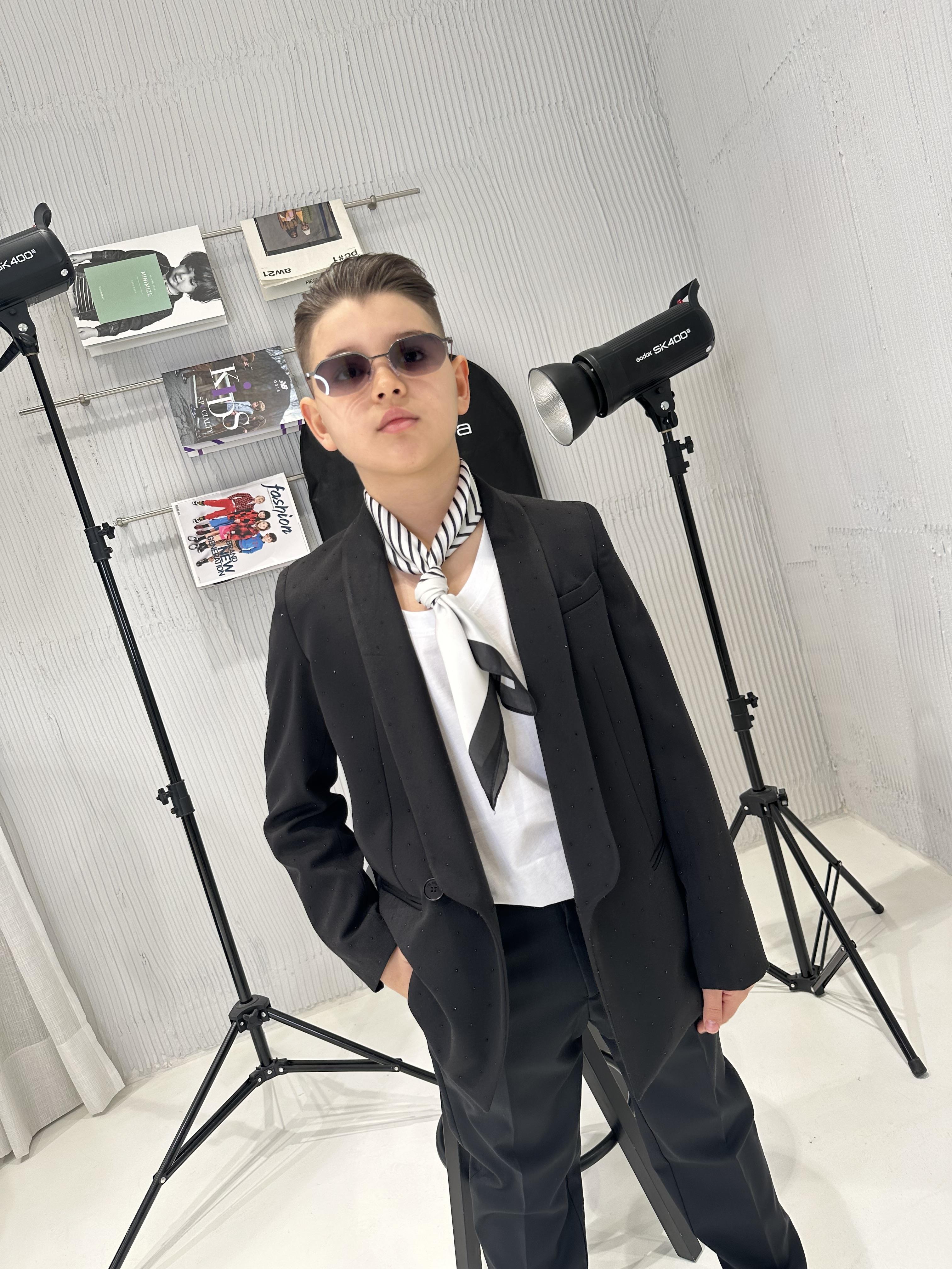 I'm Brian giacca kids nero con strass GIA3228J NERO I'M BRIAN 