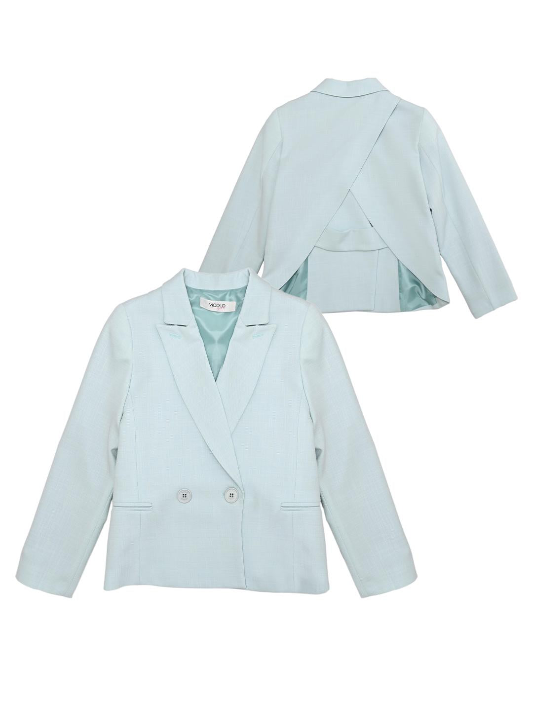 Vicolo giacca kids verde con cut out sul retro 3145J00049 VERDE VICOLO 