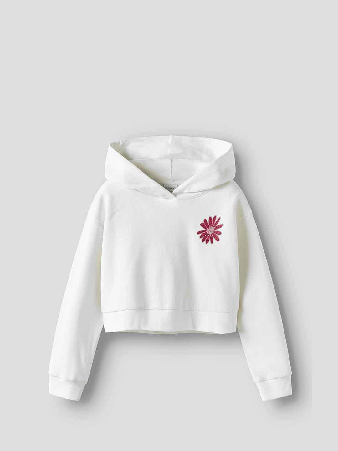 Name It felpa kids bianco con fiore 13245156 BIANCO NAME IT 