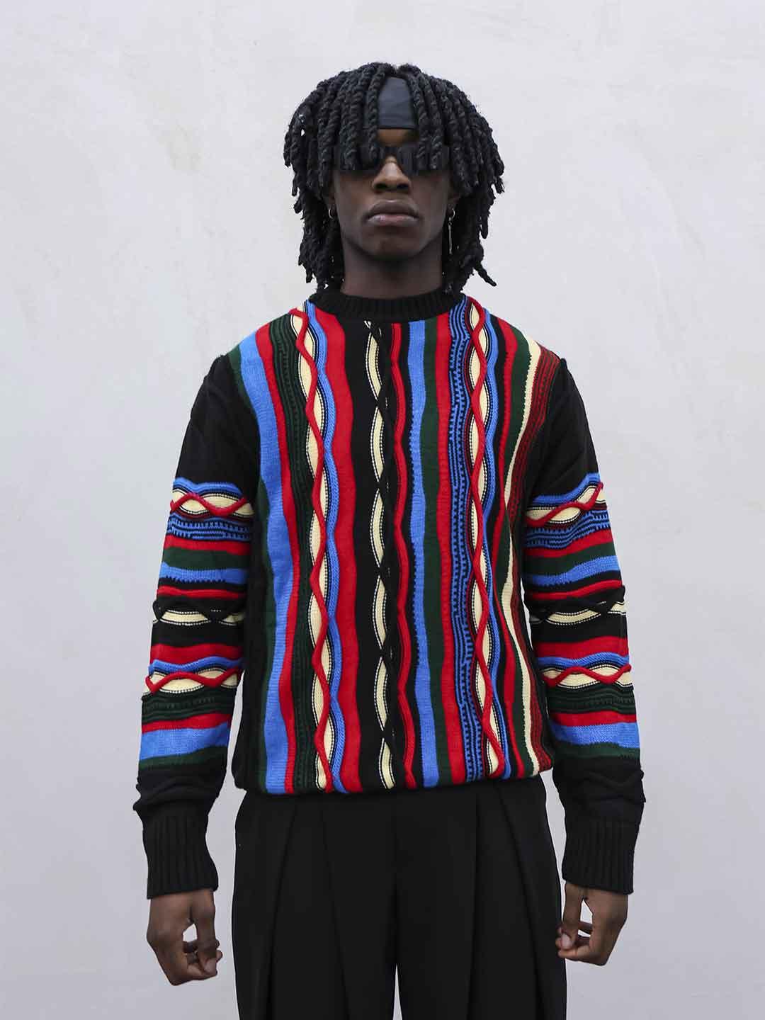 Present Day maglione nero PR001 NERO PRESENT DAY 