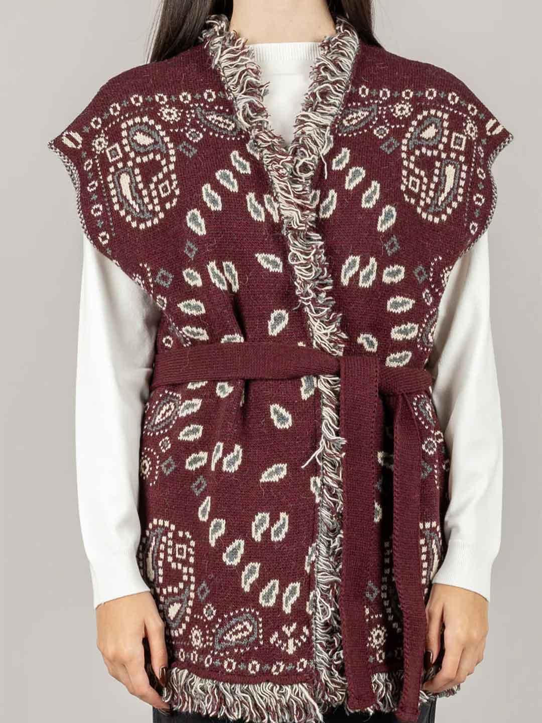 Tensione In gilet bordeaux fantasia bandana W5HM64A400 BORDEAUX TENSIONE IN 