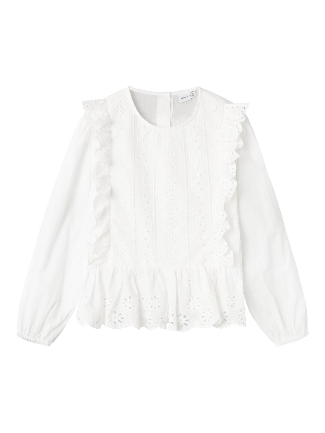 Name It camicia kids bianco con tessuto intrecciato 13231486 BIANCO NAME IT 