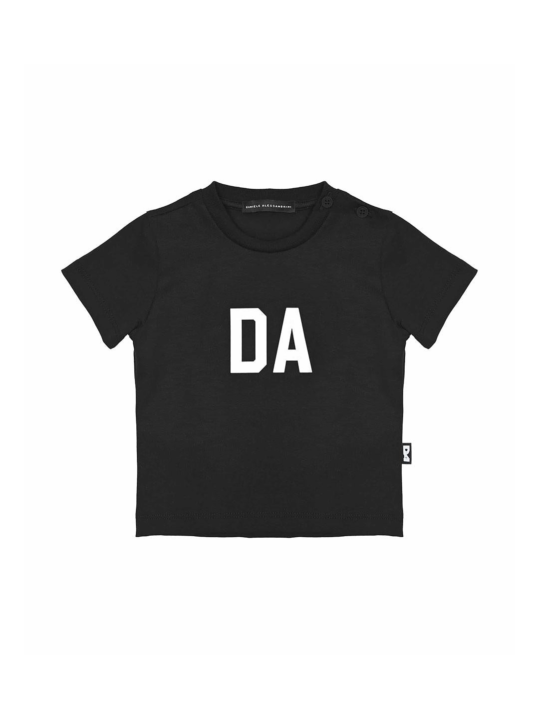 Daniele Alessandrini t-shirt kids nero logo bianco 1296M00270 NERO DANIELE ALESSANDRINI 