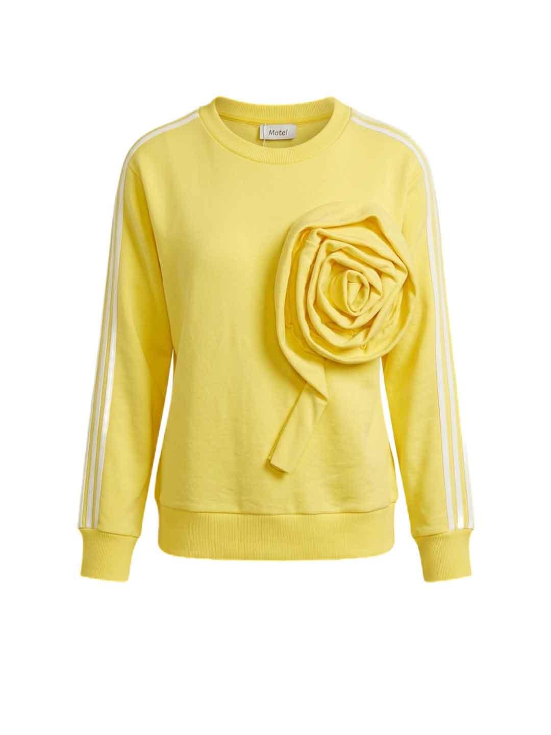Motel felpa giallo con fiore 38724G GIALLO MOTEL 