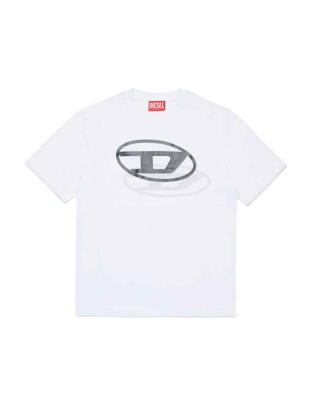 Diesel Tvale t-shirt bianco con logo grande J02601 00YI9 BIANCO DIESEL 