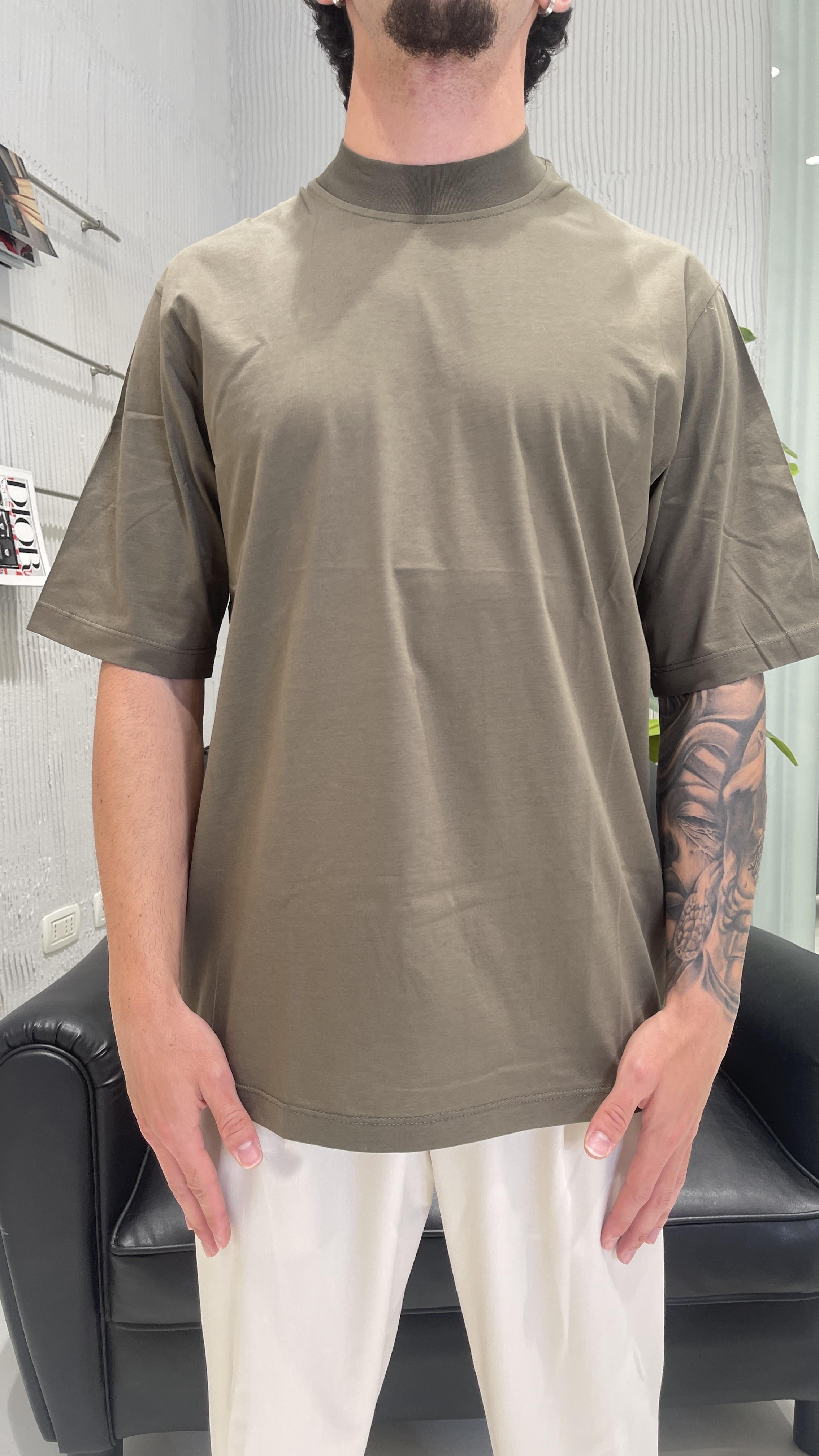Pret A Porter t-shirt verde basic 20019 VERDE PRET A PORTER 