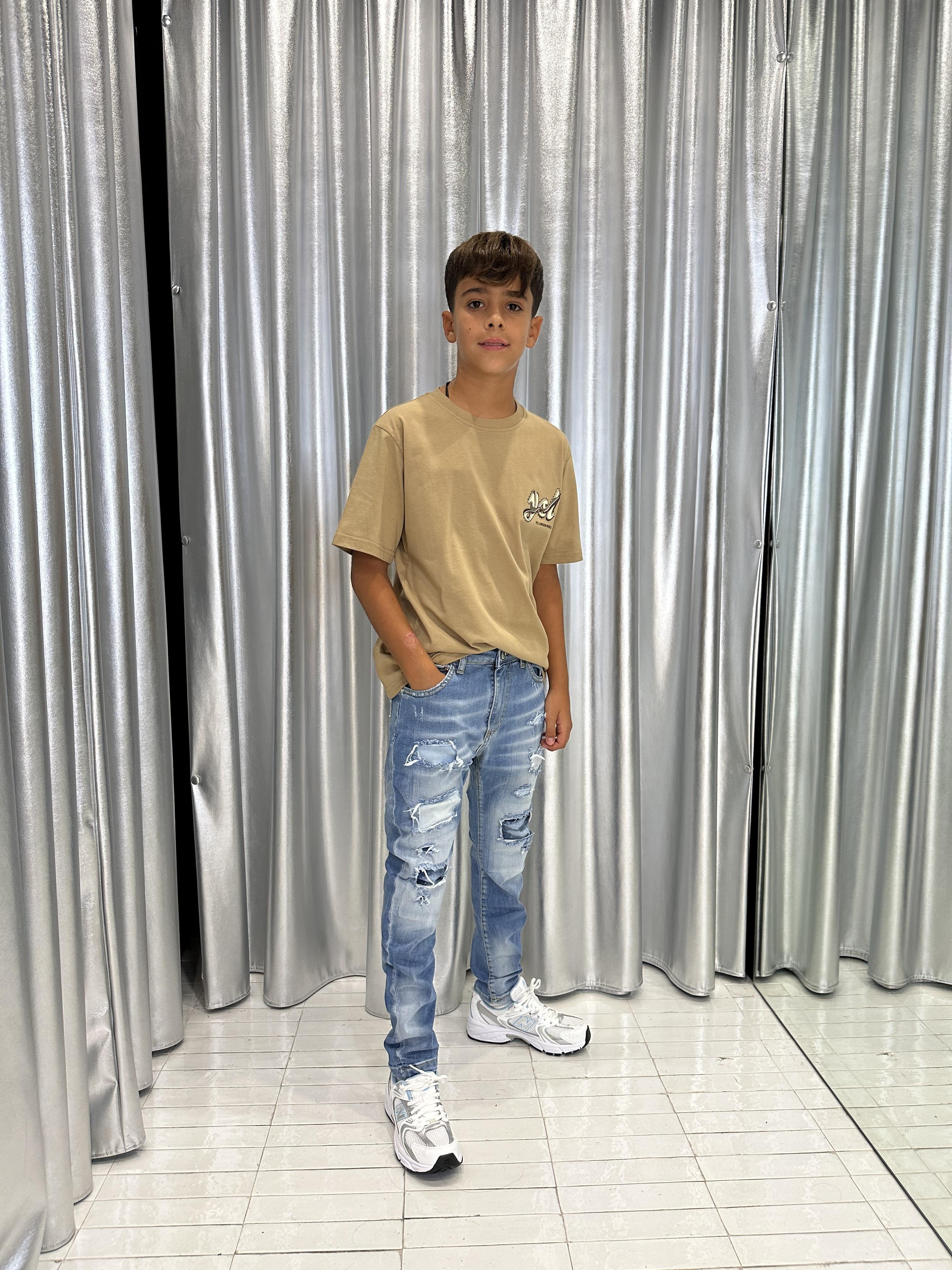 Yes London jeans kids effetto vissutO JR1083 JEANS YES LONDON 