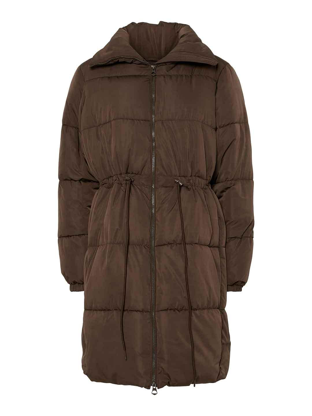 Pieces Jumbo giubbino marrone lungo 17159602 MARRONE PIECES 