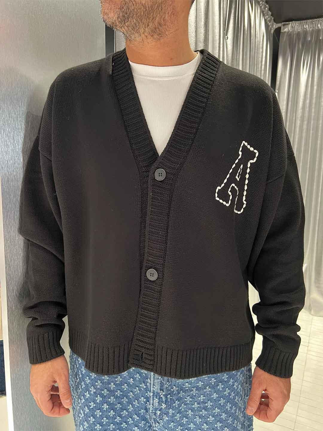 All or Nothing cardigan nero con ricamo KAREEM NERO ALL OR NOTHING 