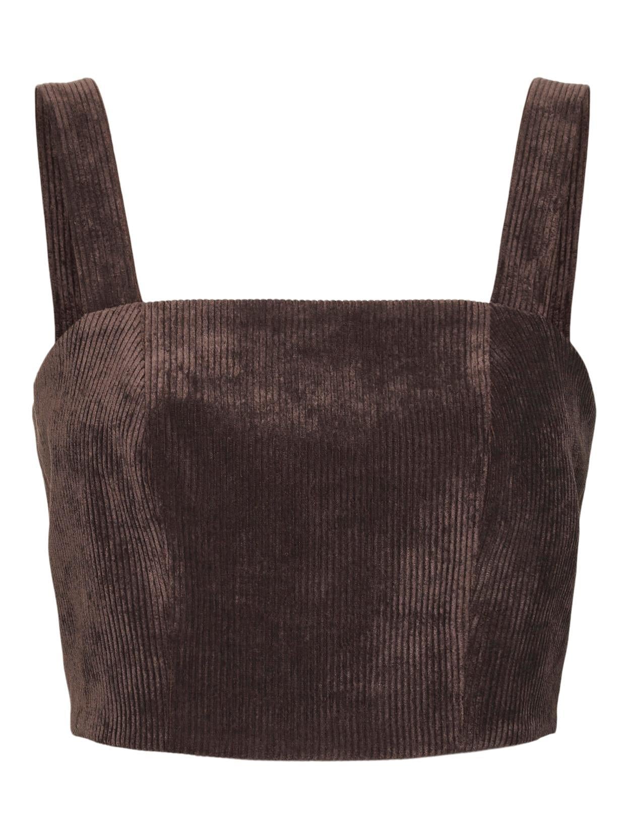 Something New top marrone in velluto a coste 10292242 MARRONE SOMETHING NEW 