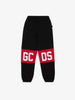 GCDS pantaloni kids nero con banda logo