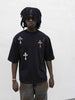 Tokyo t-shirt nero con croci