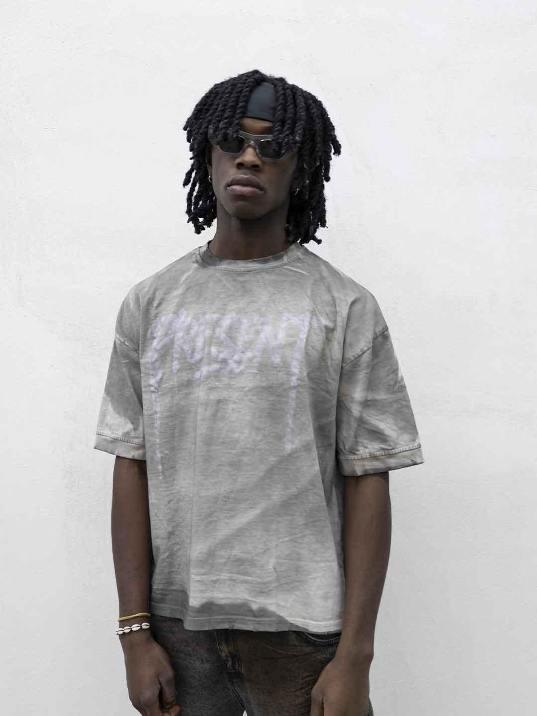 Present Day t-shirt beige con grafica PDP062 BEIGE PRESENT DAY 