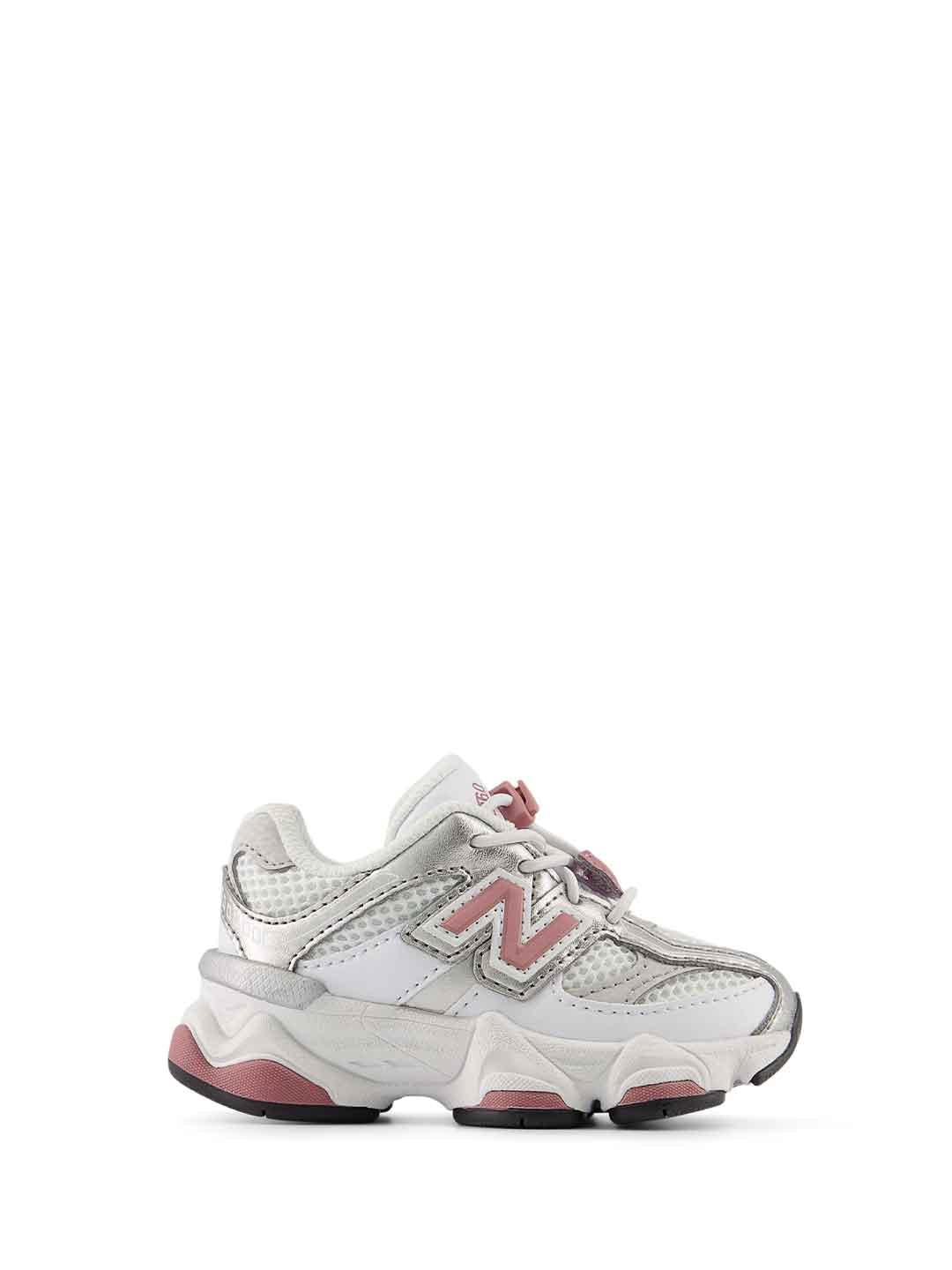 New Balance 9060 sneakers kids bianco con logo rosa I90606HV BIANCO NEW BALANCE 