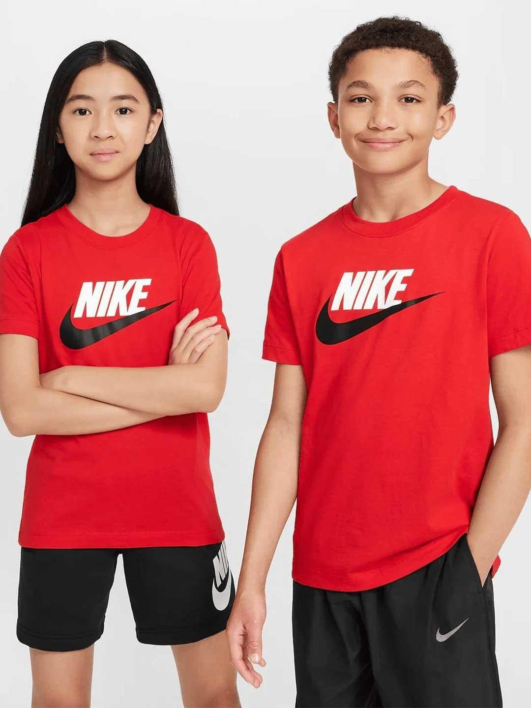 Nike t-shirt kids rosso con logo nero FZ5178-657 ROSSO NIKE 
