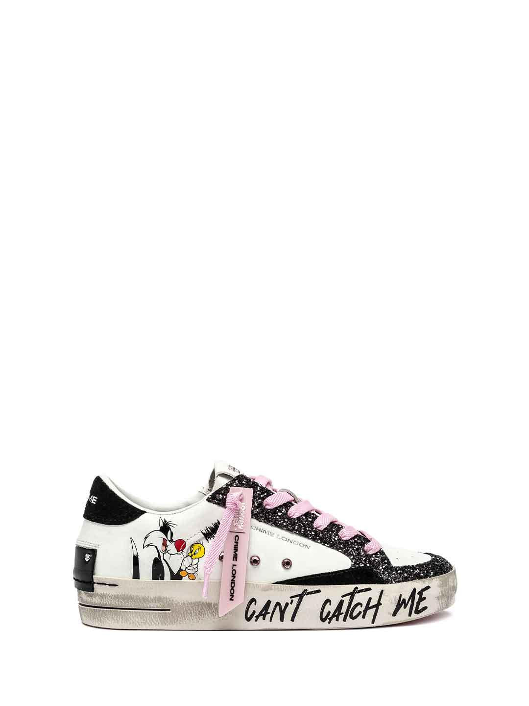 Crime Sk8 Deluxe sneakers bianco Silvestro & Tweety 88104 BIANCO CRIME 