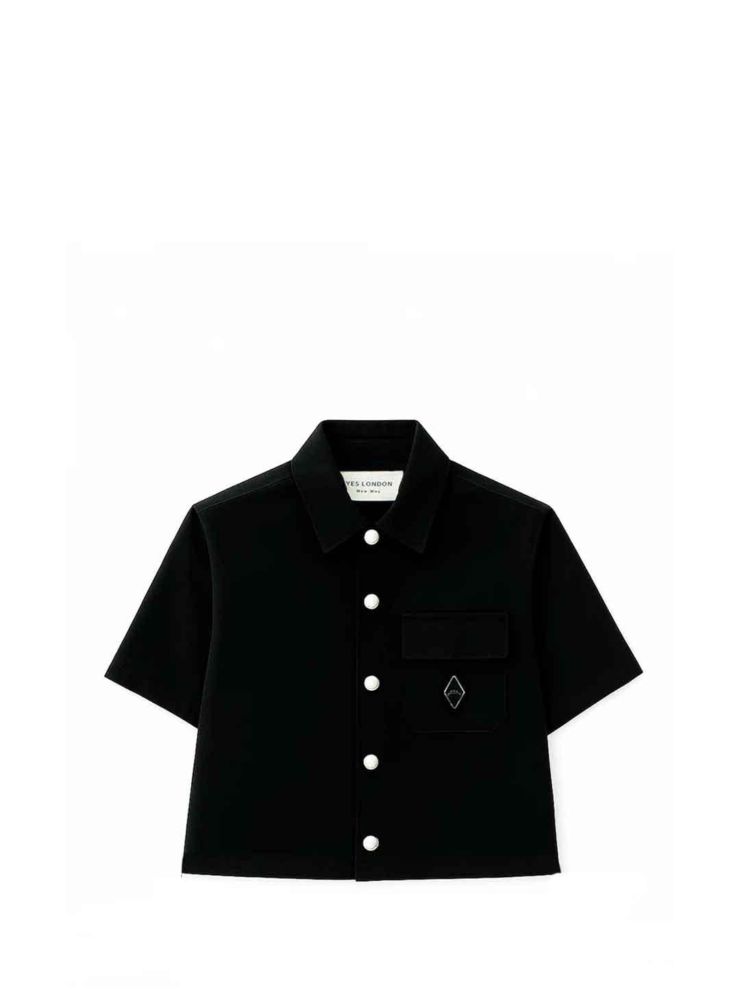 Yes London camicia kids nero con tasca JR6025 NERO YES LONDON 