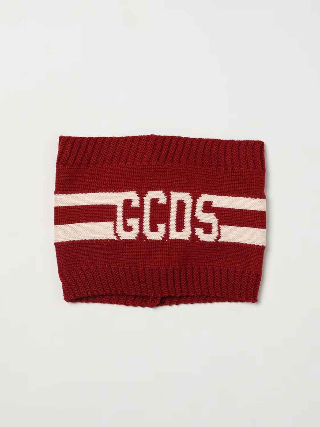 GCDS sciarpa kids bordeaux in lana B2KU5819AQL9 BORDEAUX GCDS 