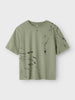 Name It t-shirt kids verde con schizzi pittura