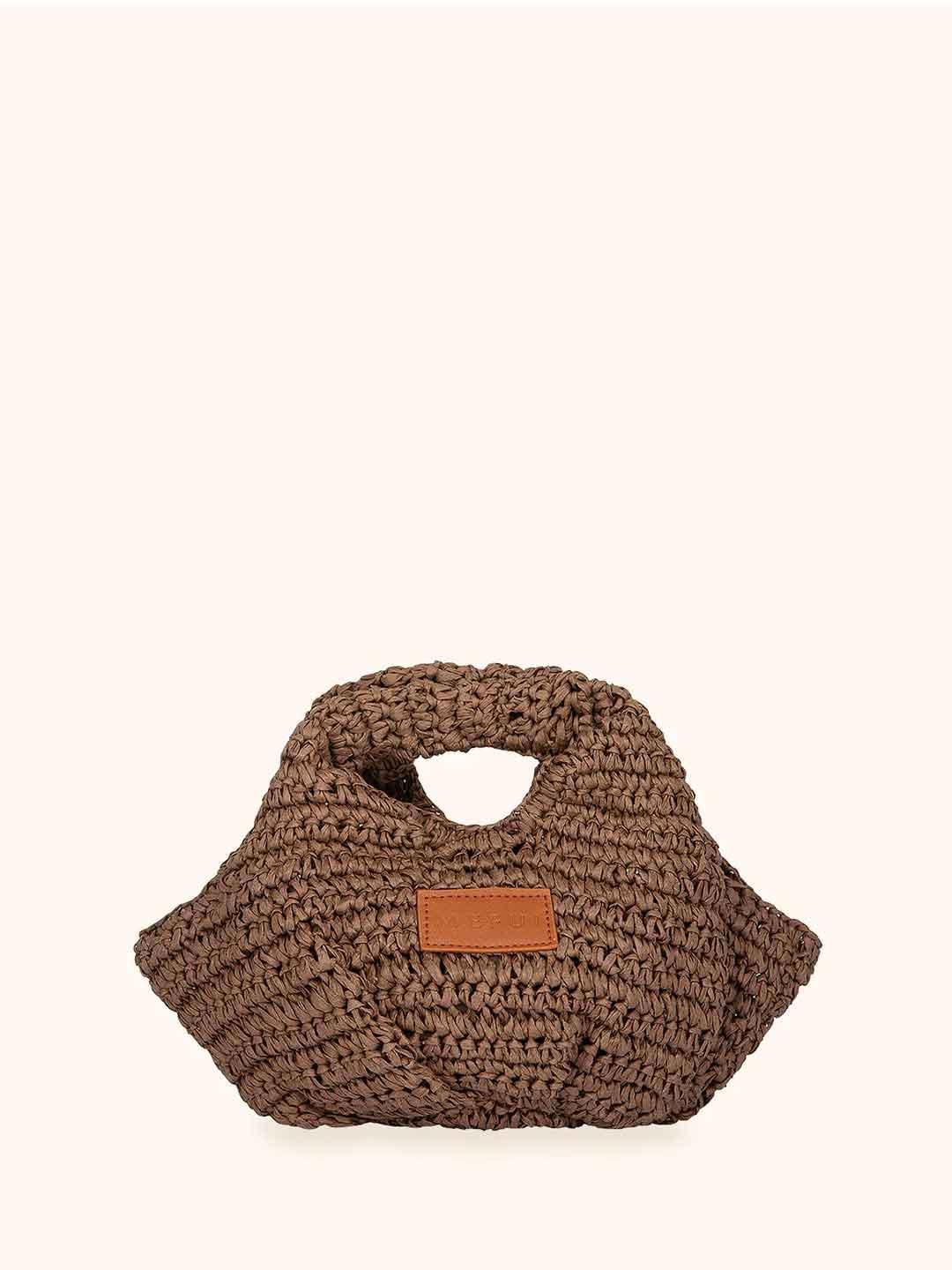 Me Fui borsa marrone in rafia MA26-SW0065BN MARRONE ME FUI 