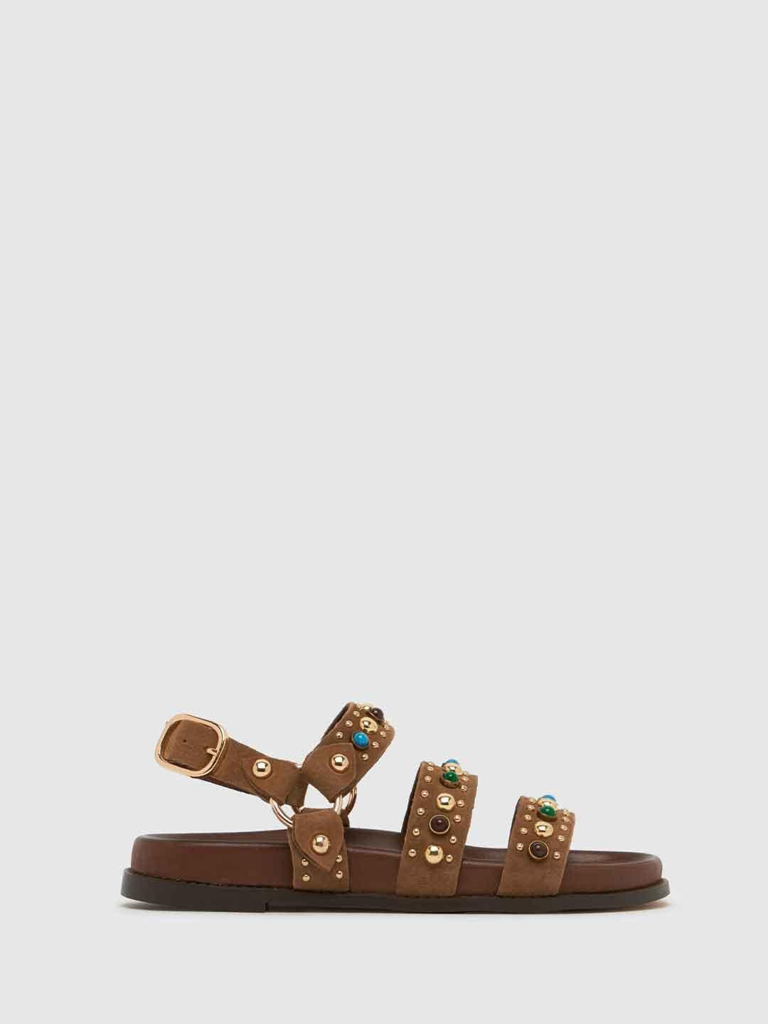 Bibi Lou Linder sandali beige con pietre 971Z60IN BEIGE BIBI LOU 