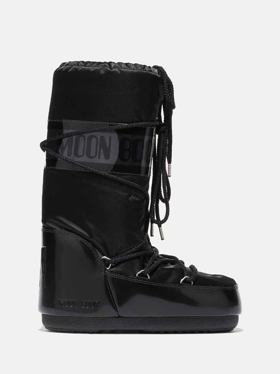 Moon Boot Icon Glance stivale nero in raso 1401680 NERO MOON BOOT 