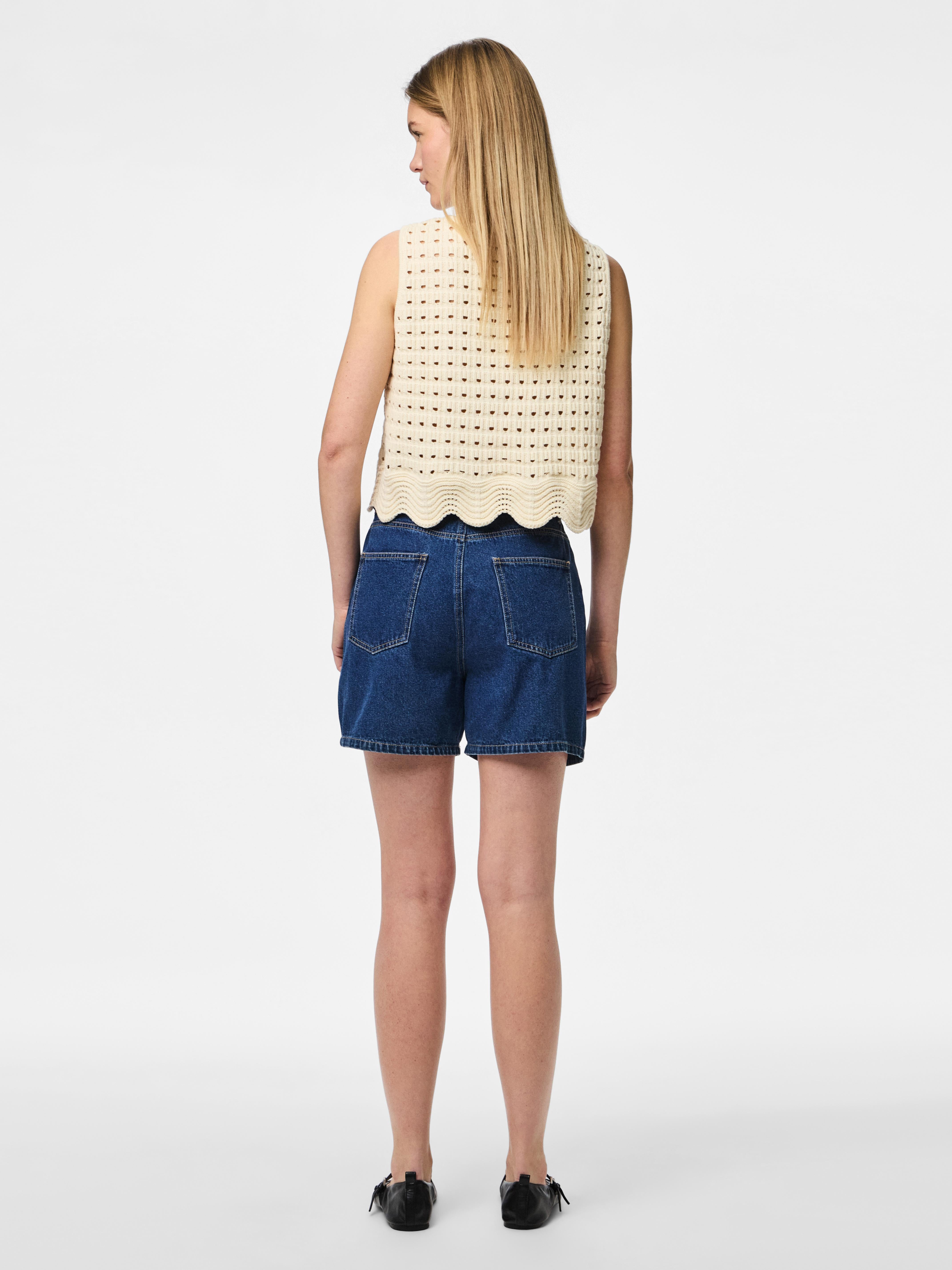 Pieces shorts in jeans scuro 17153448 JEANS PIECES 