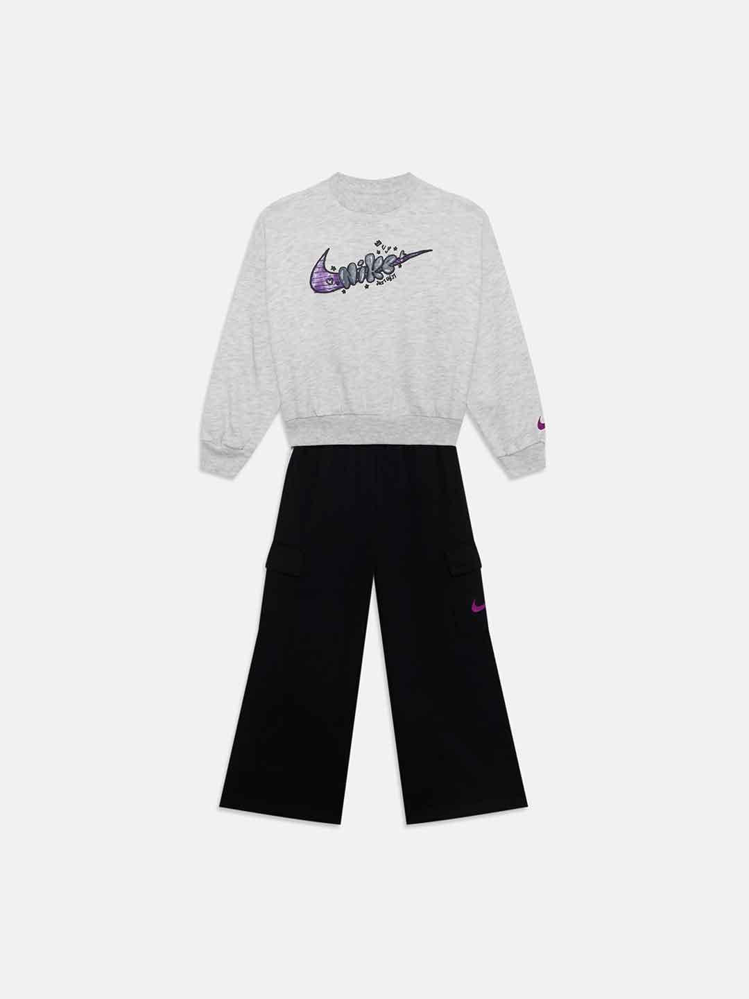 Nike coordinato kids grigio 16N377-023 GRIGIO NIKE 