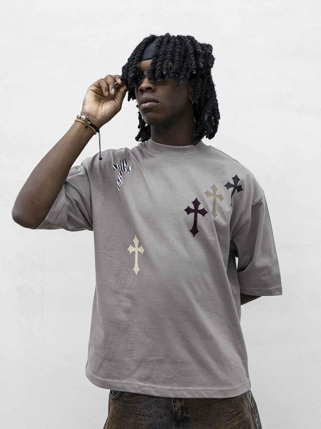 Tokyo t-shirt fango con croci RB003 FANGO TOKYO 