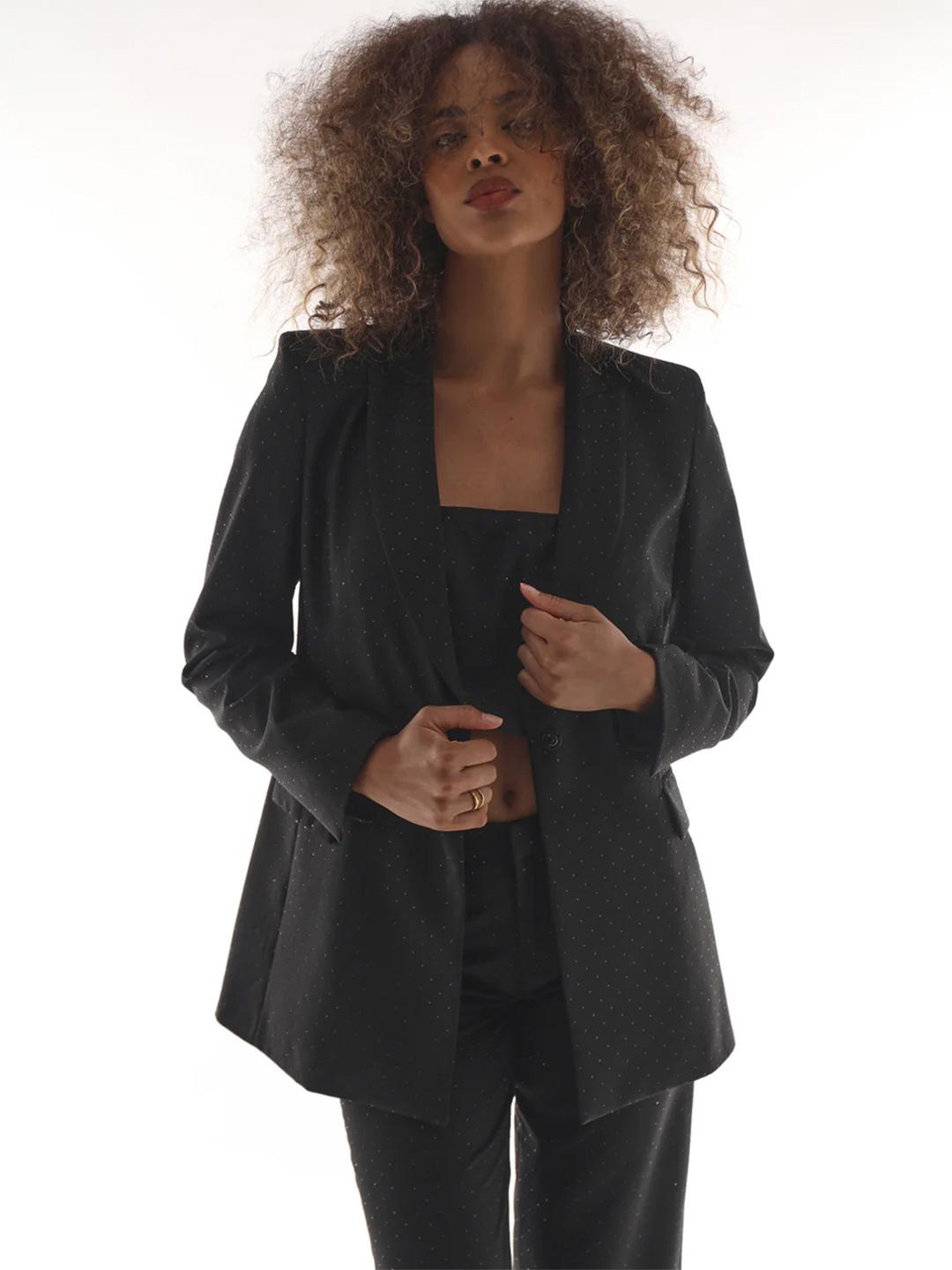 Alma Sanchez Jakle giacca nero con strass AS2425048 NERO ALMA SANCHEZ 