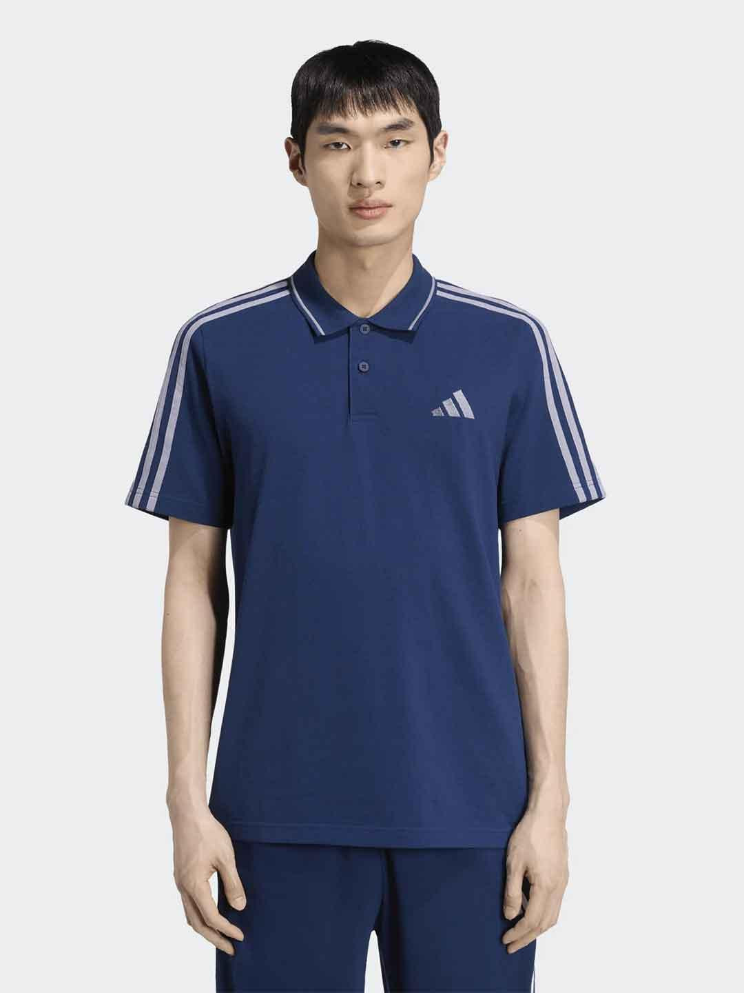 Adidas t-shirt blu colletto polo KY4212 BLU ADIDAS 