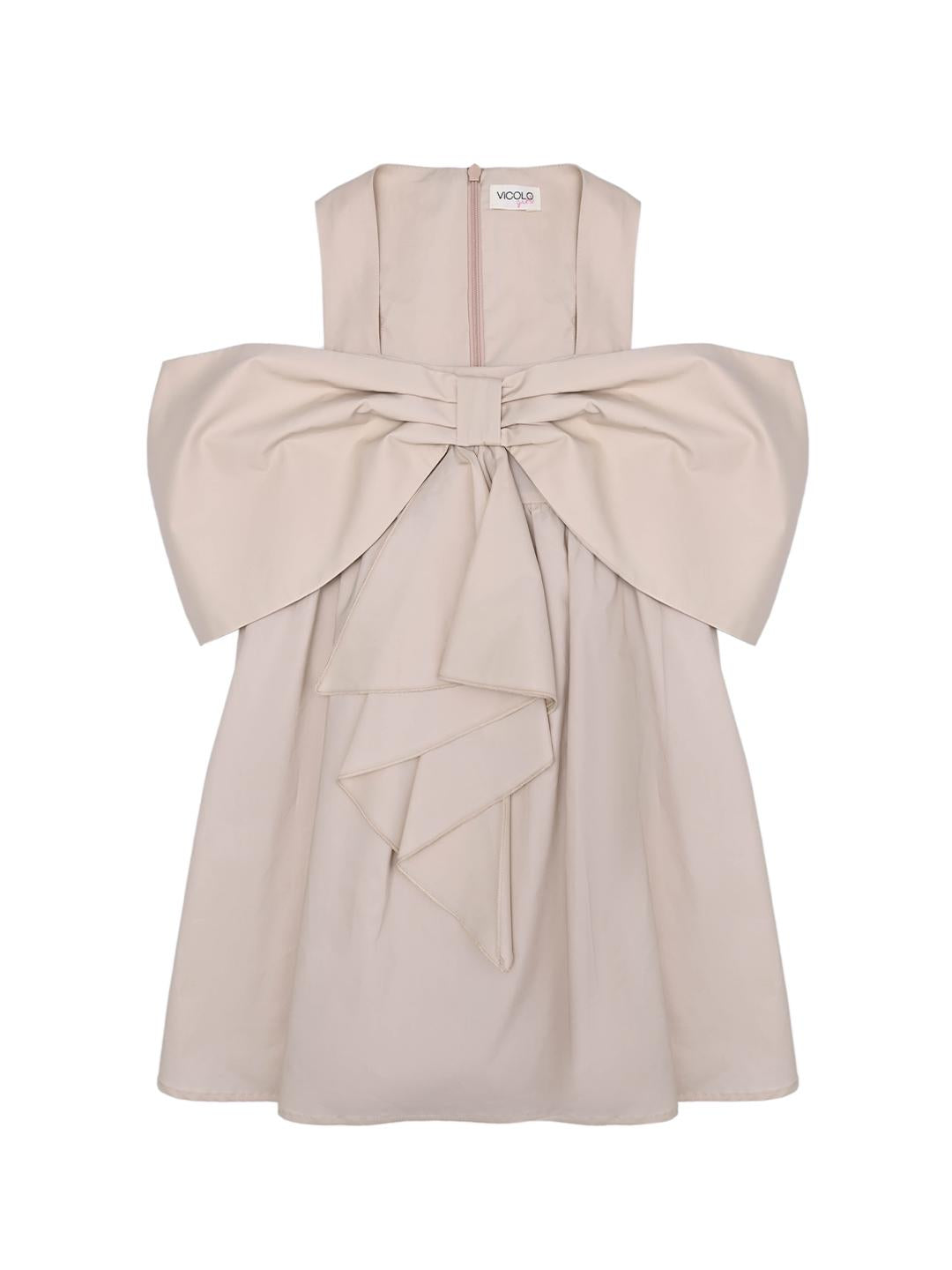 Vicolo abito kids beige con fiocco 3146V00004 BEIGE VICOLO 