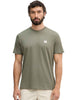 Calvin Klein t-shirt verde con logo rosso