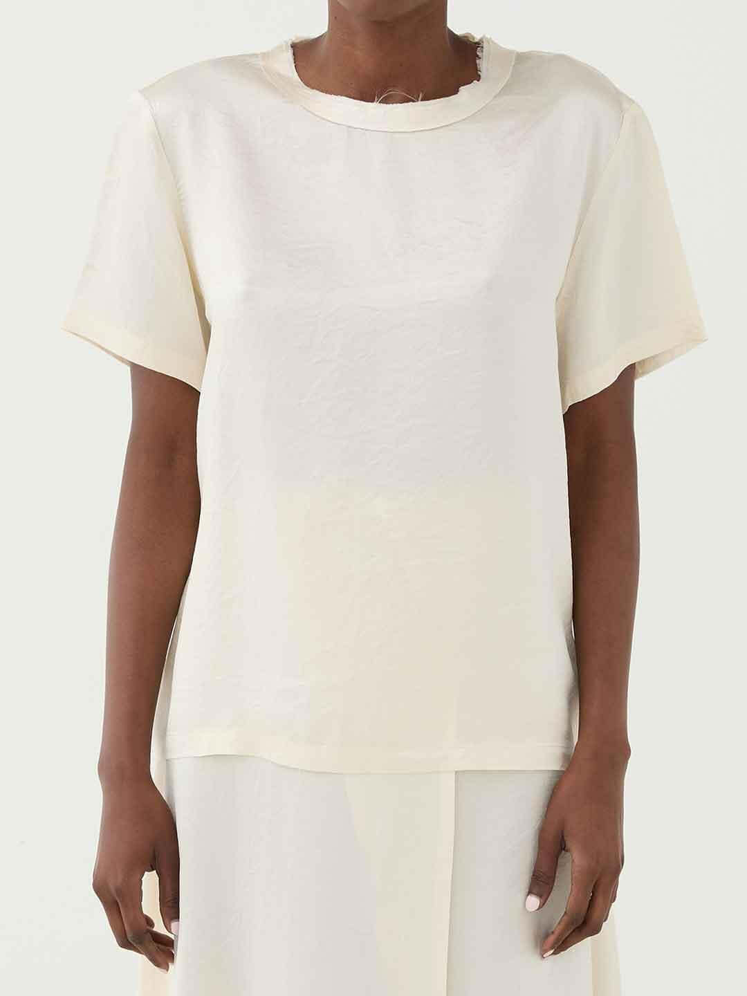 Eleh t-shirt panna in raso SS260279 PANNA ELEH 