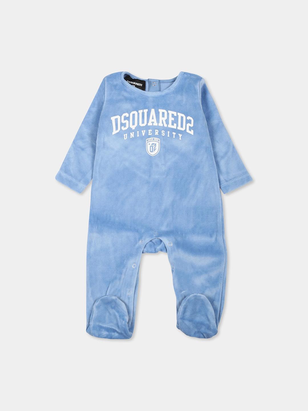 Dsquared 2 tutina neonato celeste intera DQ2506 D0095 CELESTE DSQUARED 2 