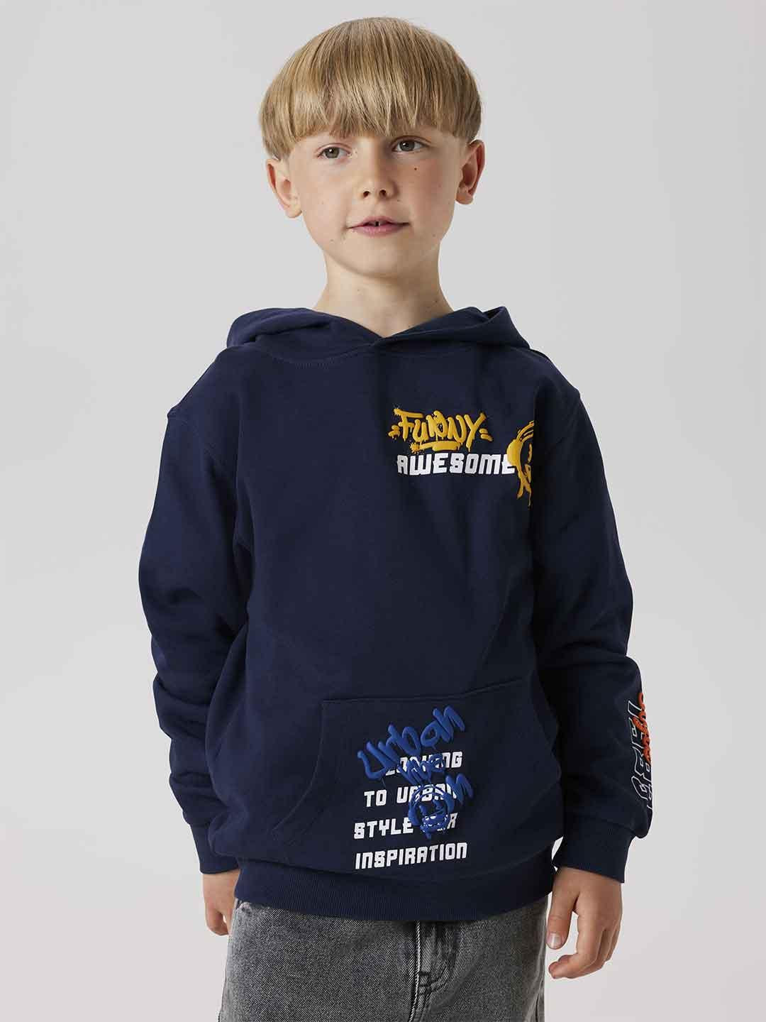 Name It felpa kids blu con stampe 13245493 BLU NAME IT 