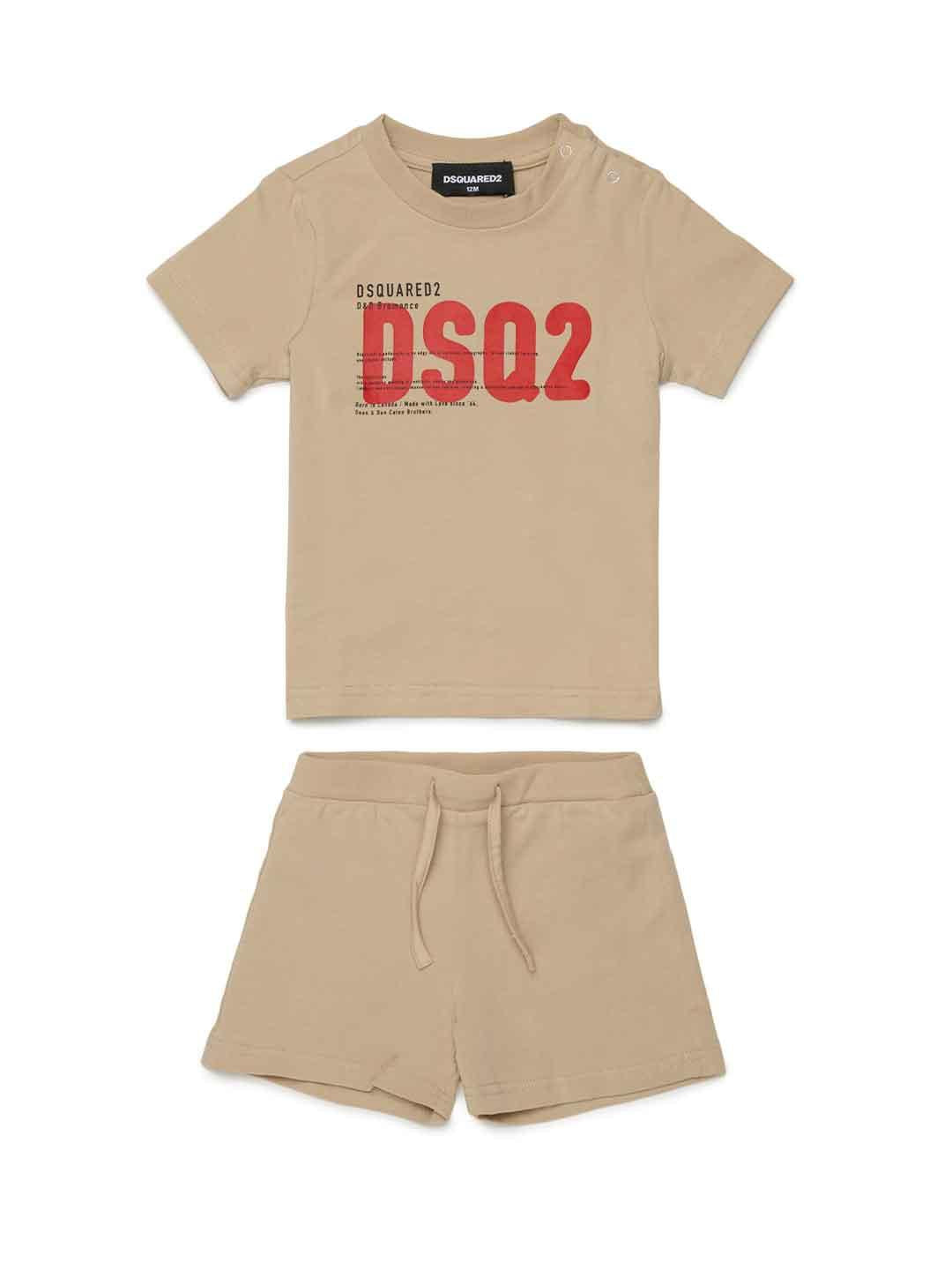 Dsquared 2 coordinato kids beige DQ3249 D008J BEIGE DSQUARED 2 