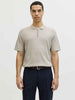Jack & Jones polo beige con zip