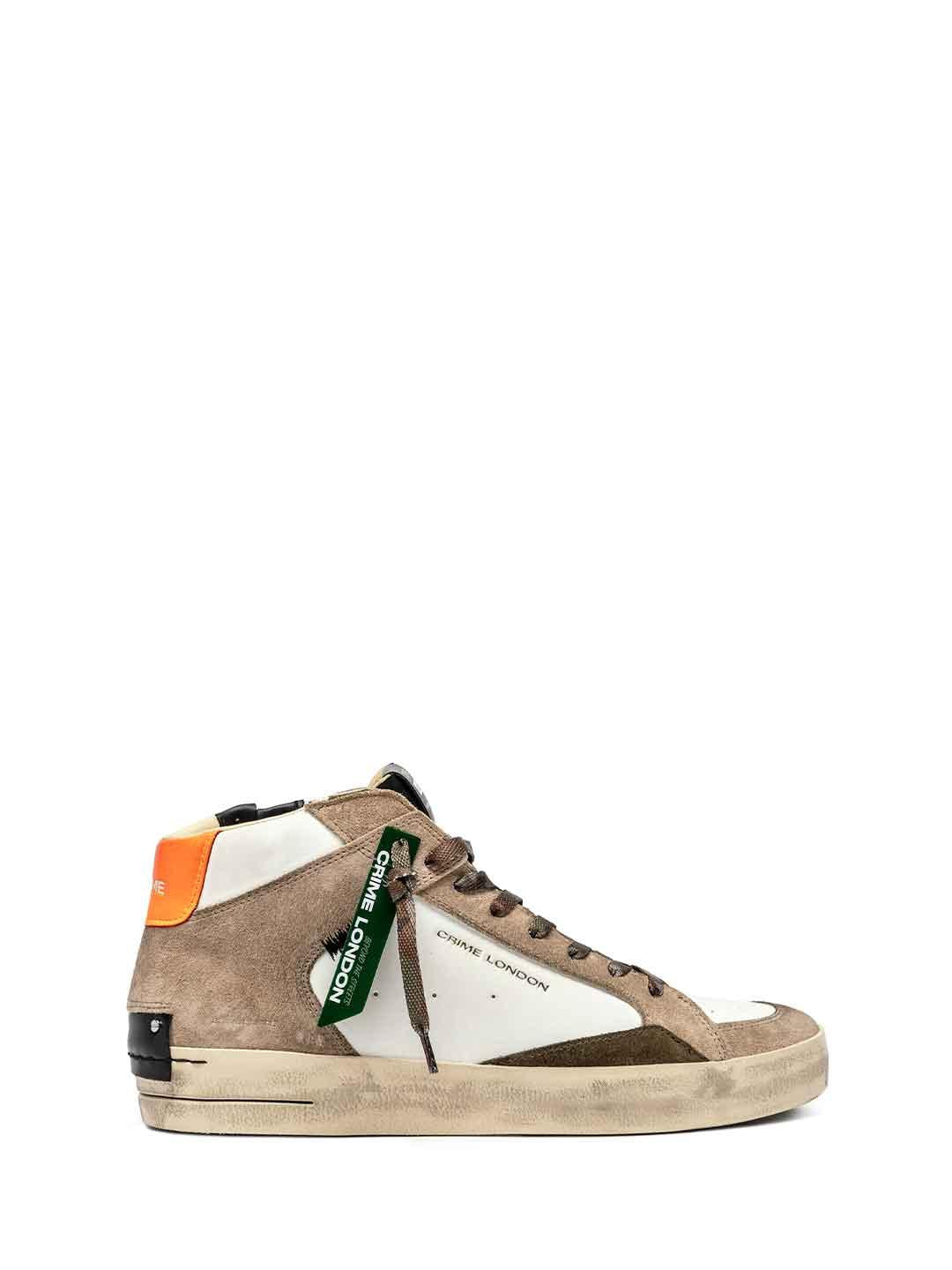 Crime Sk8 Deluxe Mid sneakers beige 11152 BEIGE CRIME 