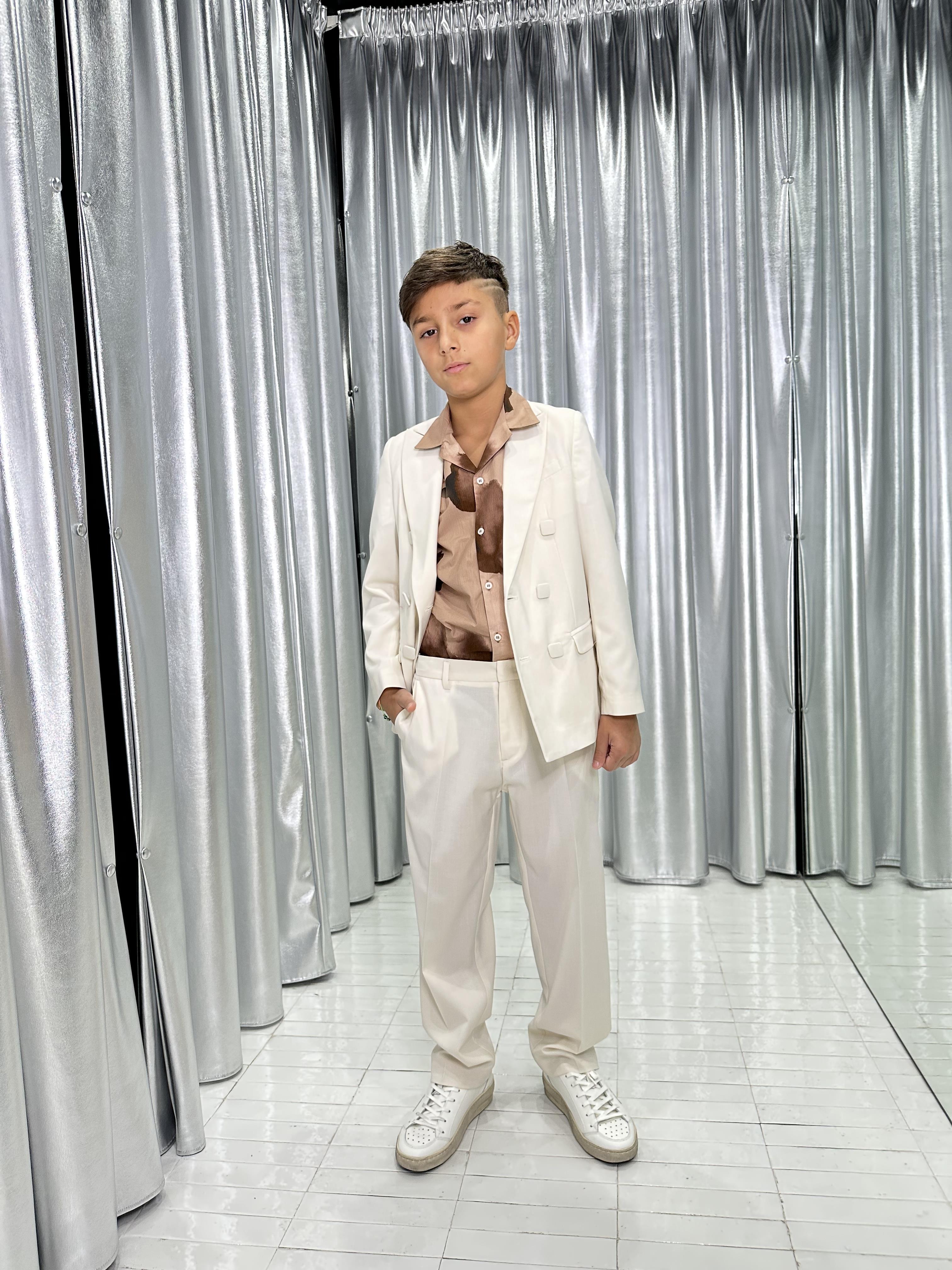 I'm Brian pantaloni kids panna PA2855J PANNA I'M BRIAN 