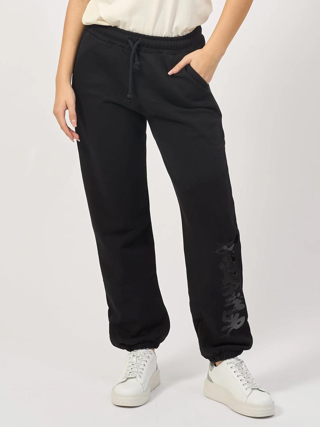 Disclaimer pantalone nero con logo 54673 NERO DISCLAIMER 