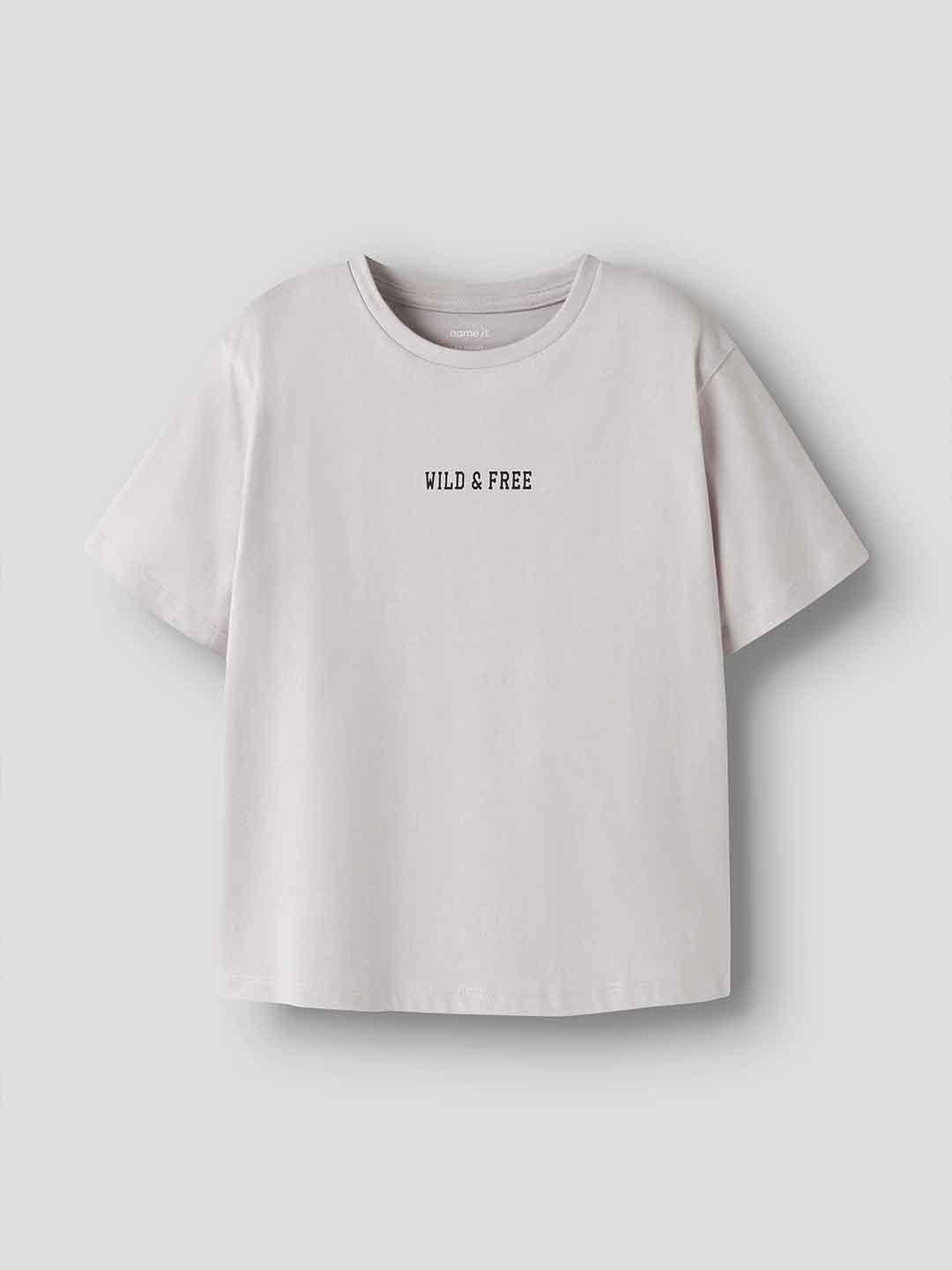 Name It t-shirt kids lilla wild & free 13252776 LILLA NAME IT 