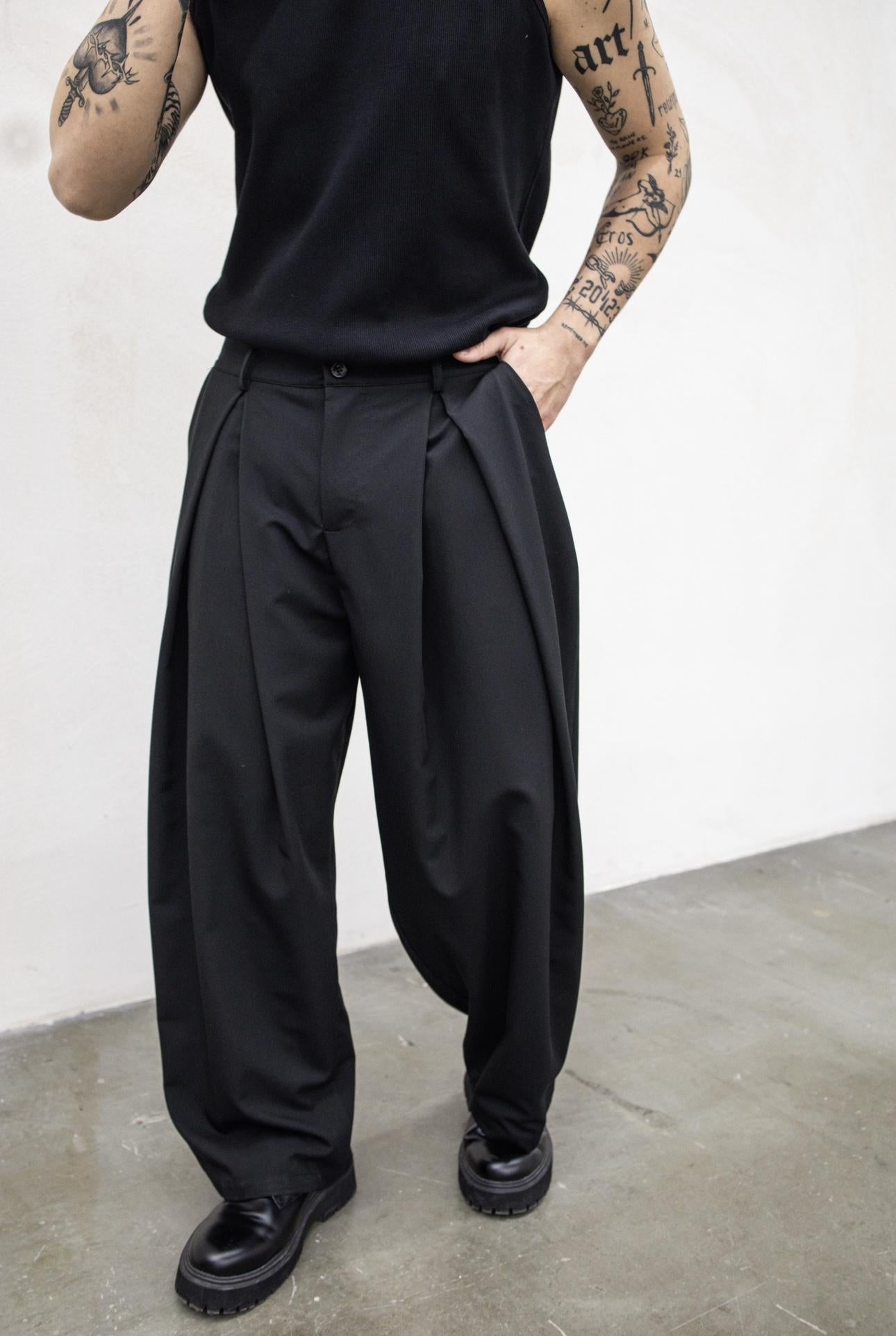 Tokyo pantaloni nero con pinces TKN004 NERO TOKYO 