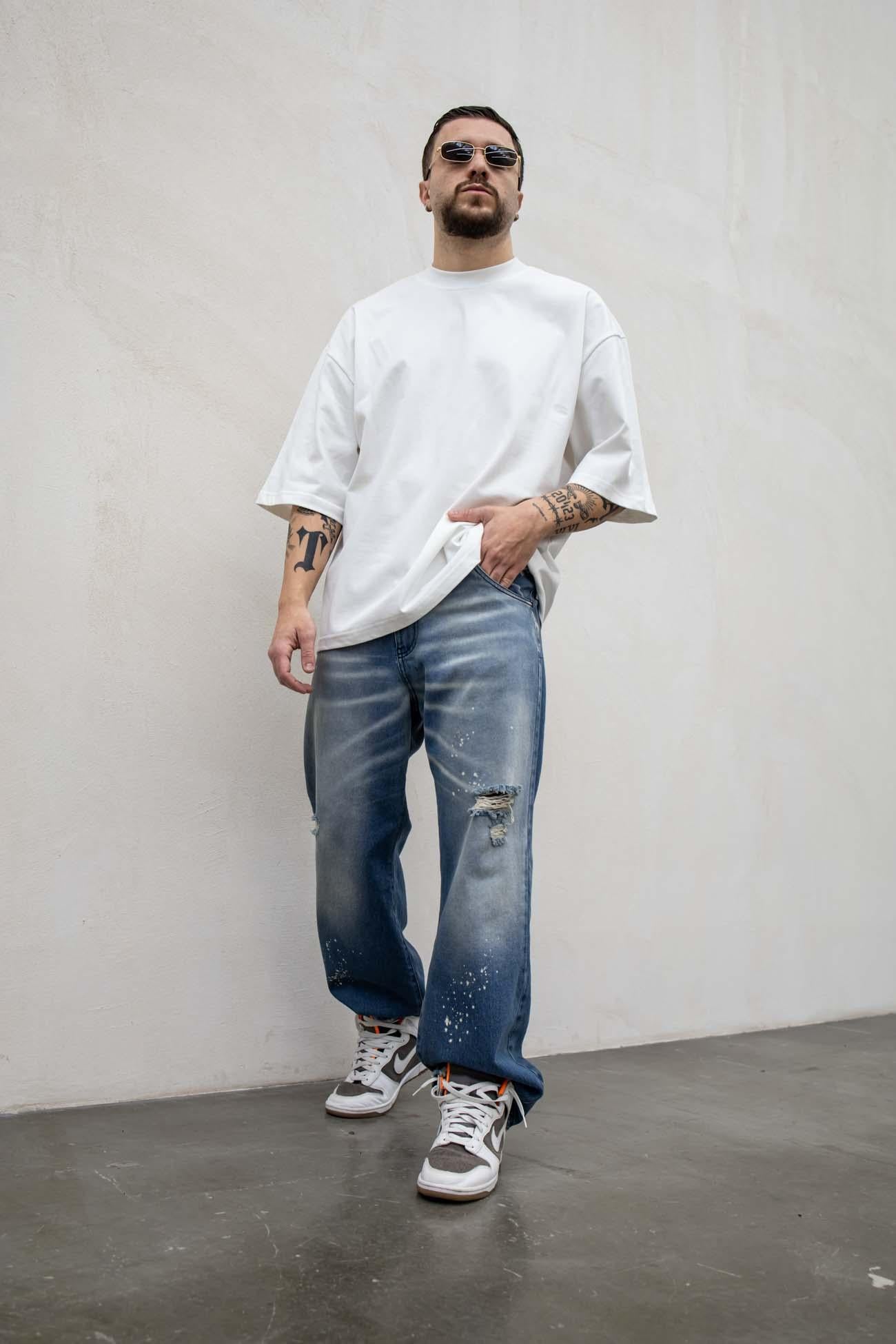 Present Day t-shirt bianco con logo verde PDP017V BIANCO PRESENT DAY 