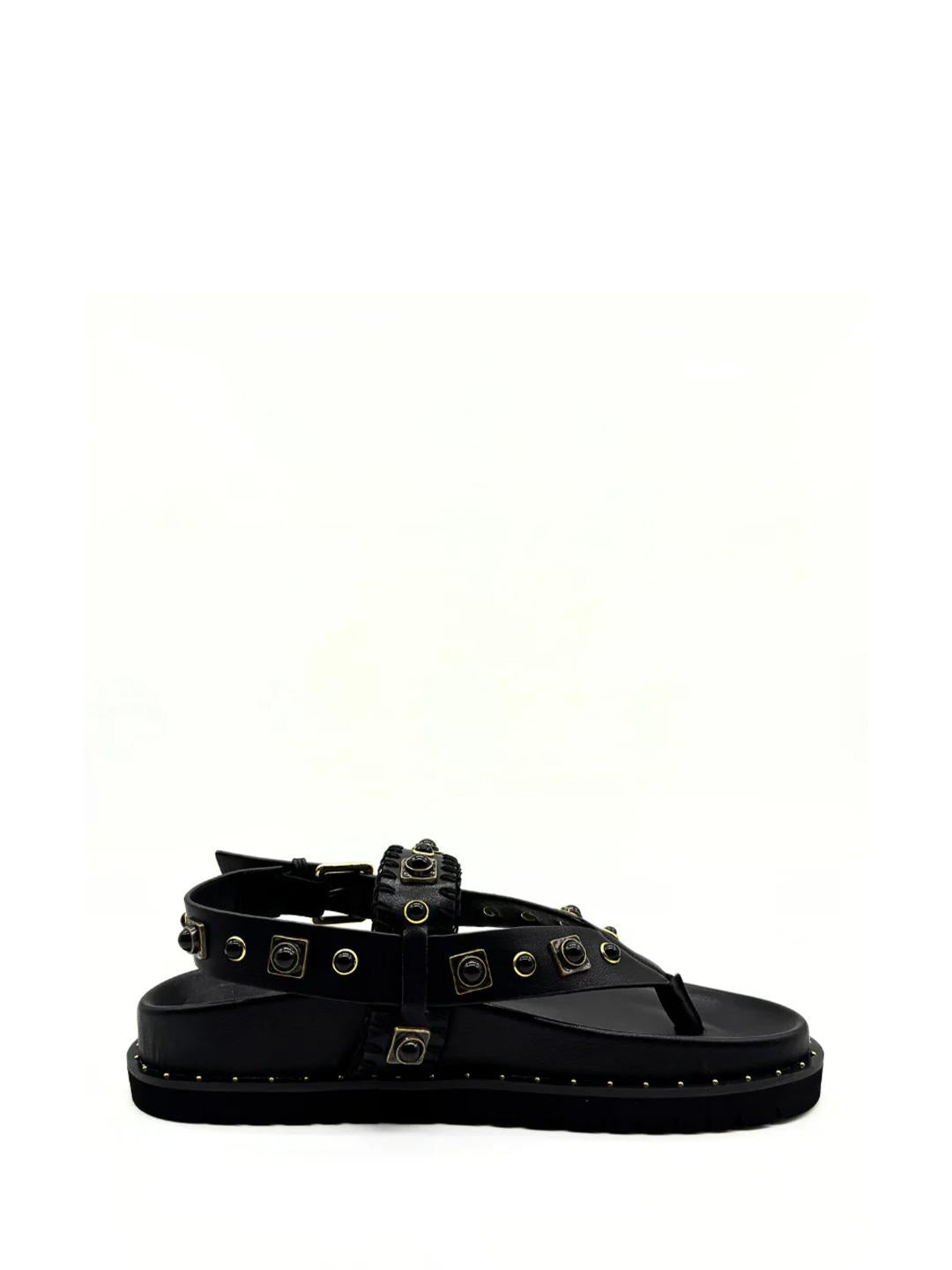 Bibi Lou Oda infradito nero con borchia nero 825Z80HG NERO BIBI LOU 